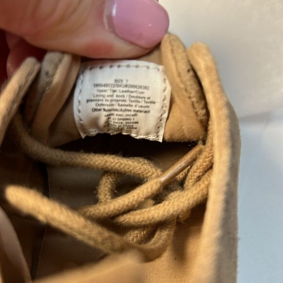 Janie and Jack 100048922 Boy Tan Suede Perforated Sneaker   NWT - Picture 9 of 9